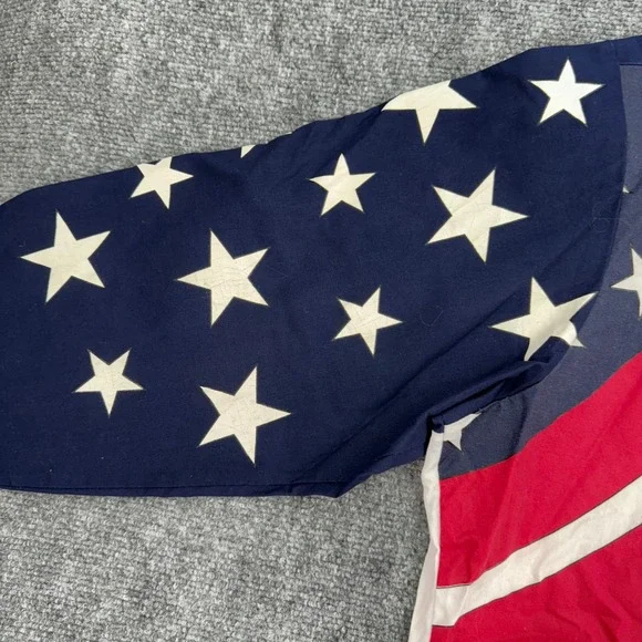 Wrangler Shirt Men 17.5 36 XL Xlong Tails American Flag Western Button Up *FLAWS - Picture 10 of 16